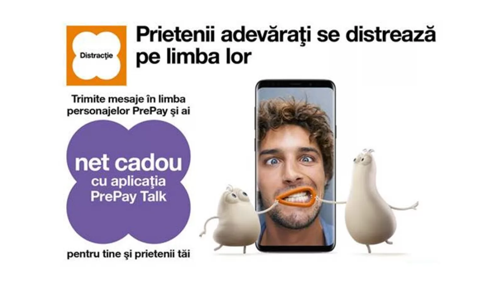 Orange România lansează aplicaţia PrePay Talk: Internet cadou de până la 50 GB, cu Milidge şi Doig în mesaje video