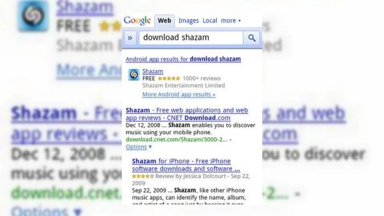 Cautarea Google in varianta mobila include acum aplicatii mobile
