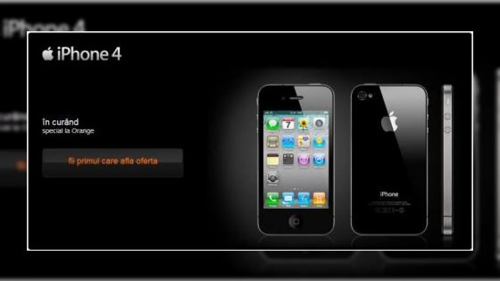 iPhone 4 soseste in Romania prin Orange!