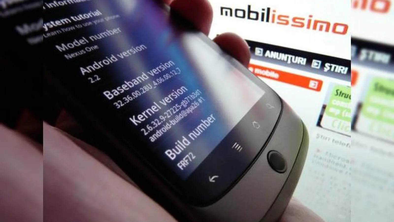 Android 2.2 Froyo beta FRF72, scapat pe Nexus One