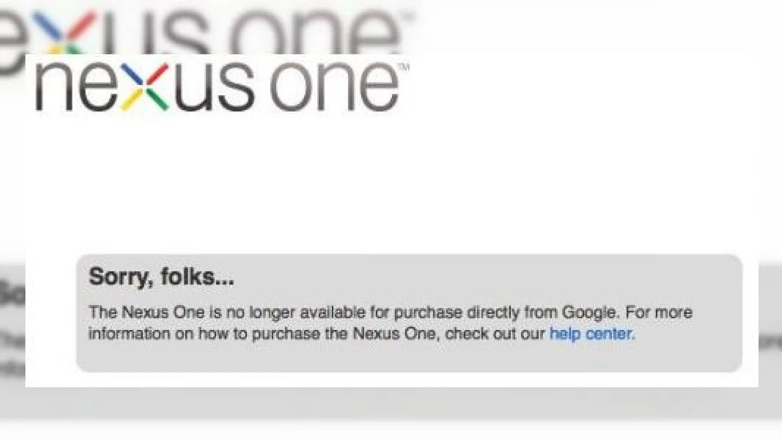 Stocul de telefoane Google Nexus One epuizat complet in magazinul Google, definitiv