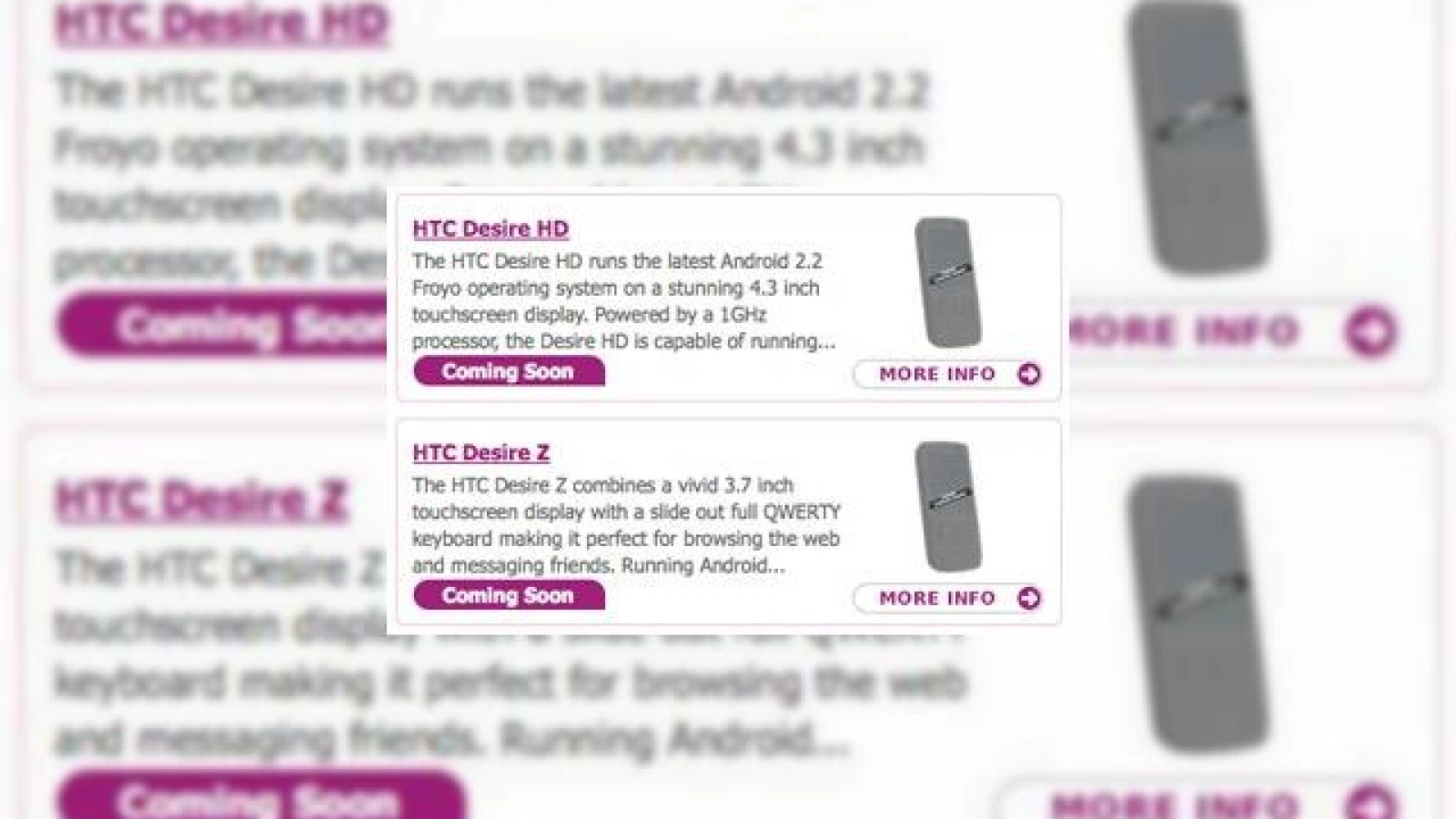 HTC Desire Z, un nou telefon Android 2.1 cu tastatura glisanta?