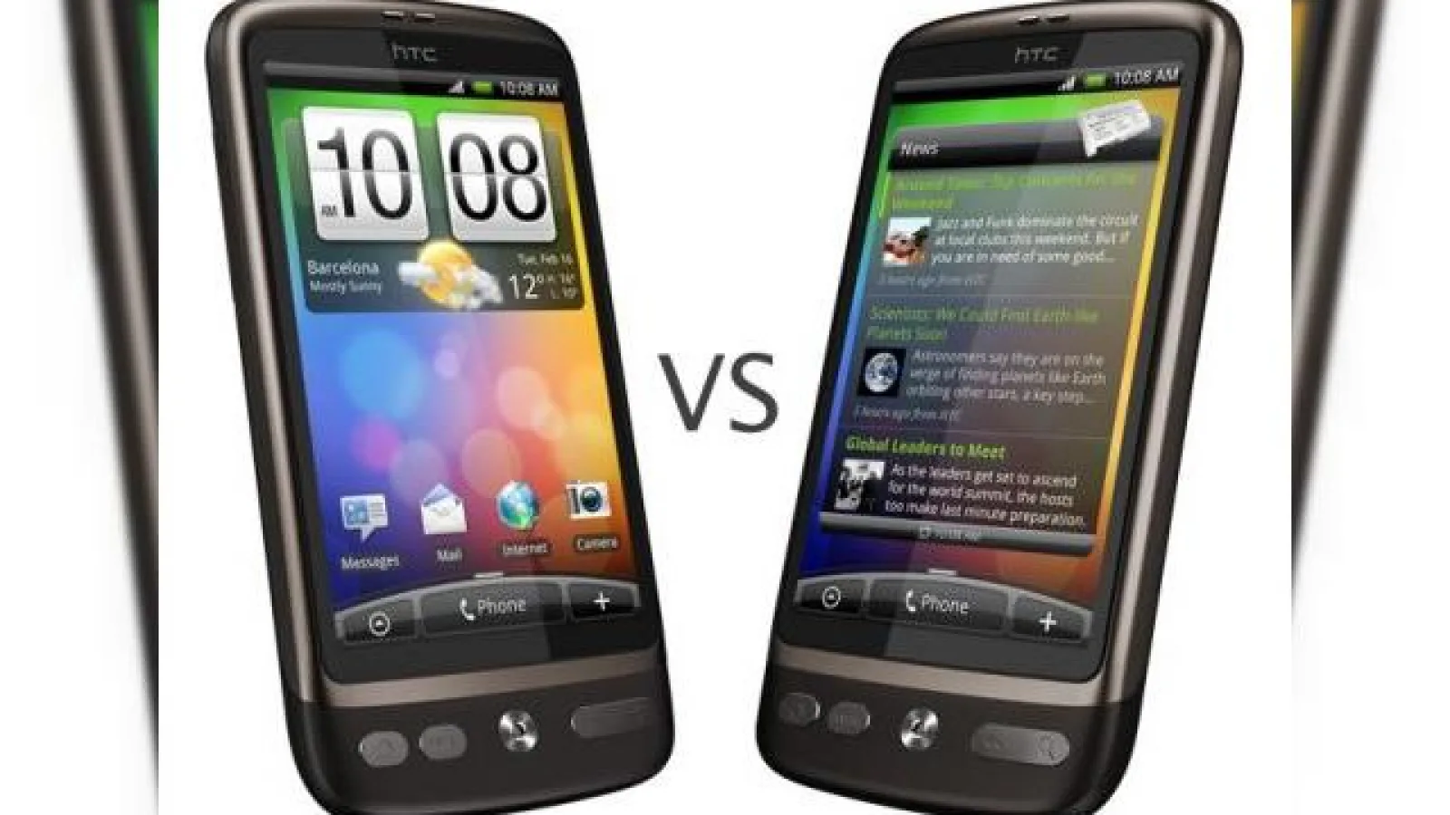 Duelul ecranelor HTC: Desire (AMOLED) versus Desire (SLCD) si HD2 (LCD) - Video
