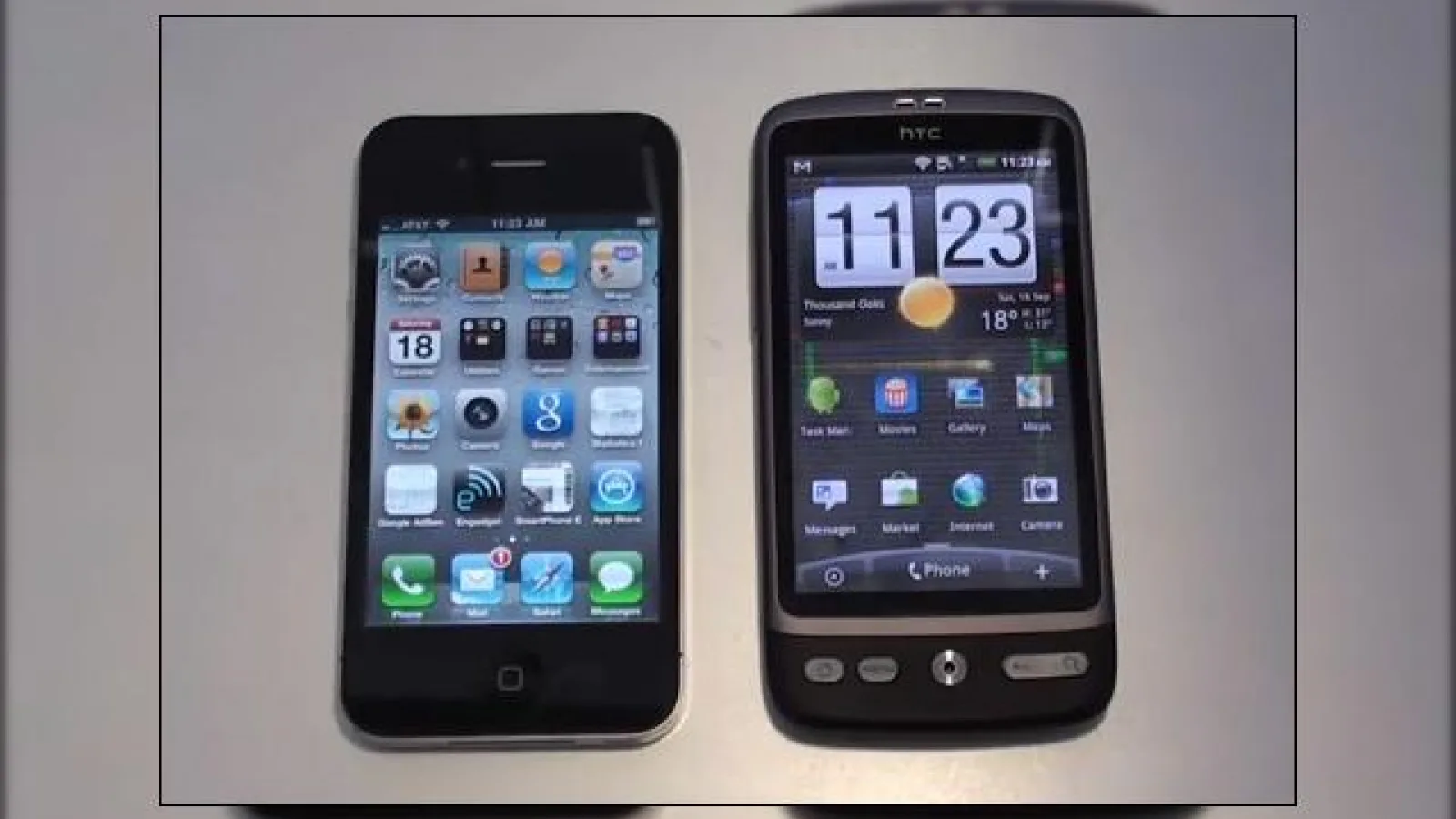 iPhone 4 versus HTC Desire: cine castiga? (Video)