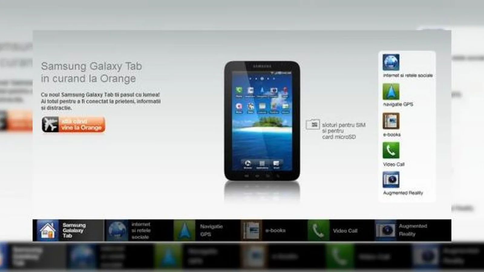 Orange Romania vinde tabletul Samsung Galaxy Tab, cu abonament in aceasta luna; avem confirmarea oficiala!