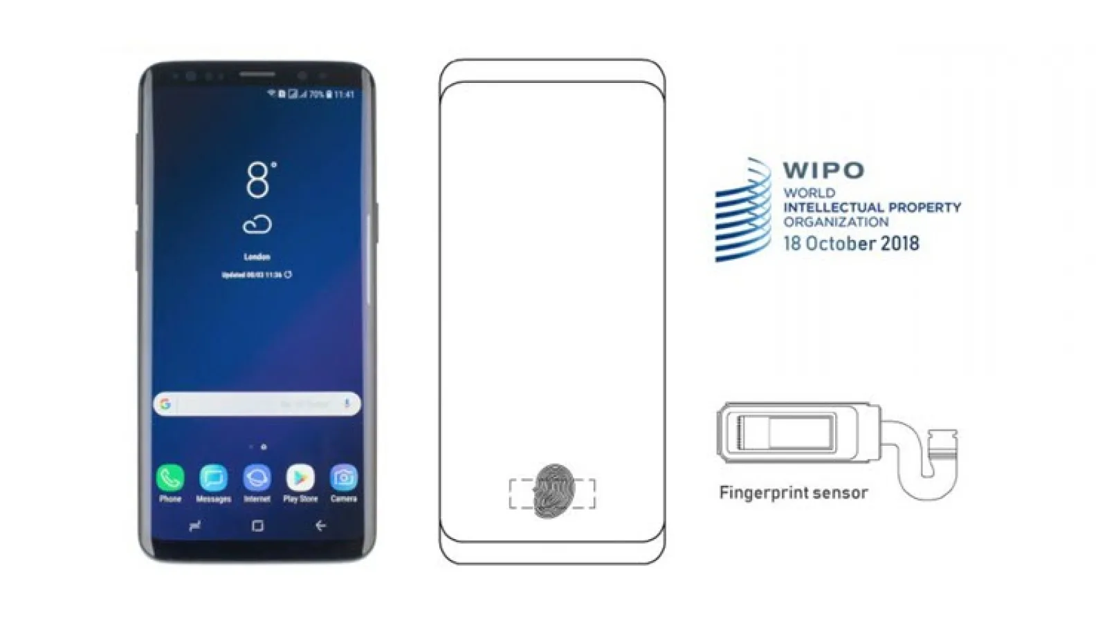 Cititorul de amprente de pe Samsung Galaxy S10 prezentat de un nou brevet: senzor optic integrat în ecran