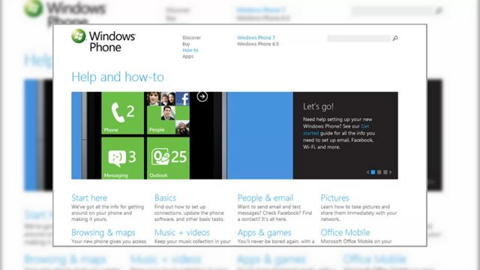 Ultimele pregatiri pentru lansarea lui Windows Phone 7: Microsoft ofera un ghid pentru noii utilizatori