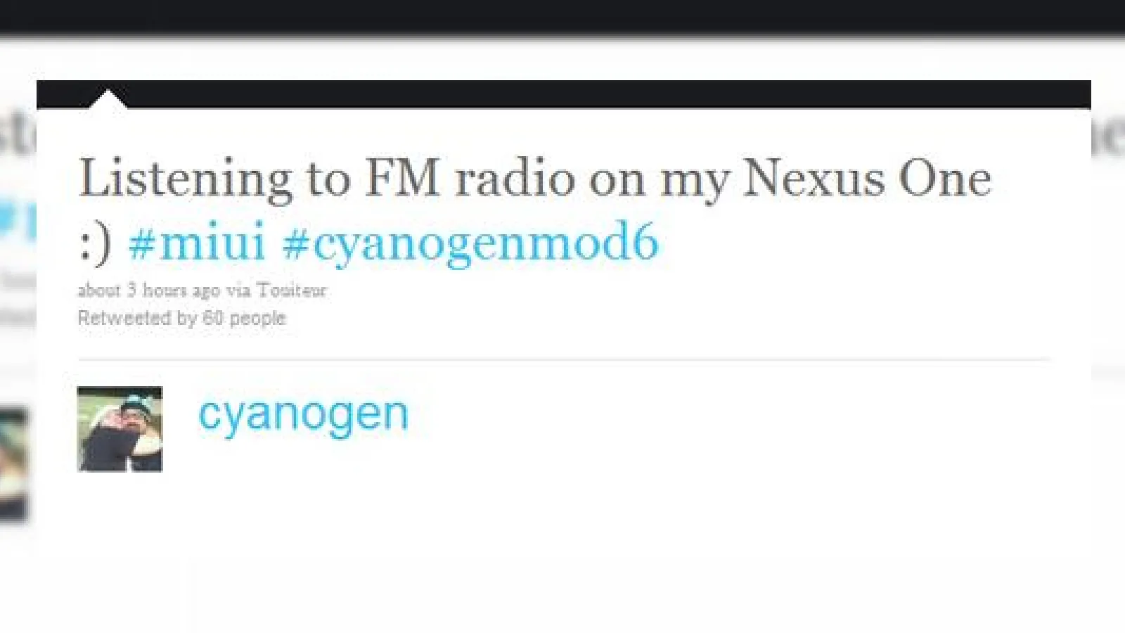 Radio FM pe Nexus One? Foarte posibil, inca o data prin CyanogenMod