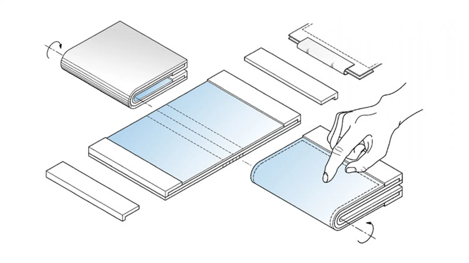 Un nou brevet Samsung prezintă o tabletă pliabilă, cu potenţial de a deveni telefon sau chiar laptop