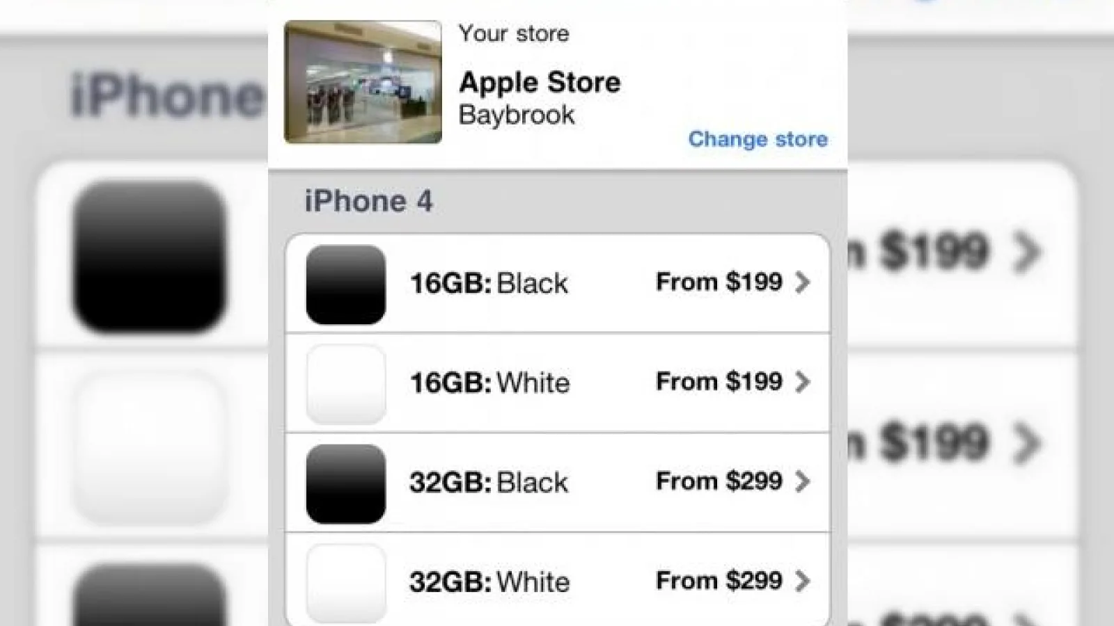 iPhone 4 in varianta alba, pregatit pentru lansare in aplicatia Apple Store