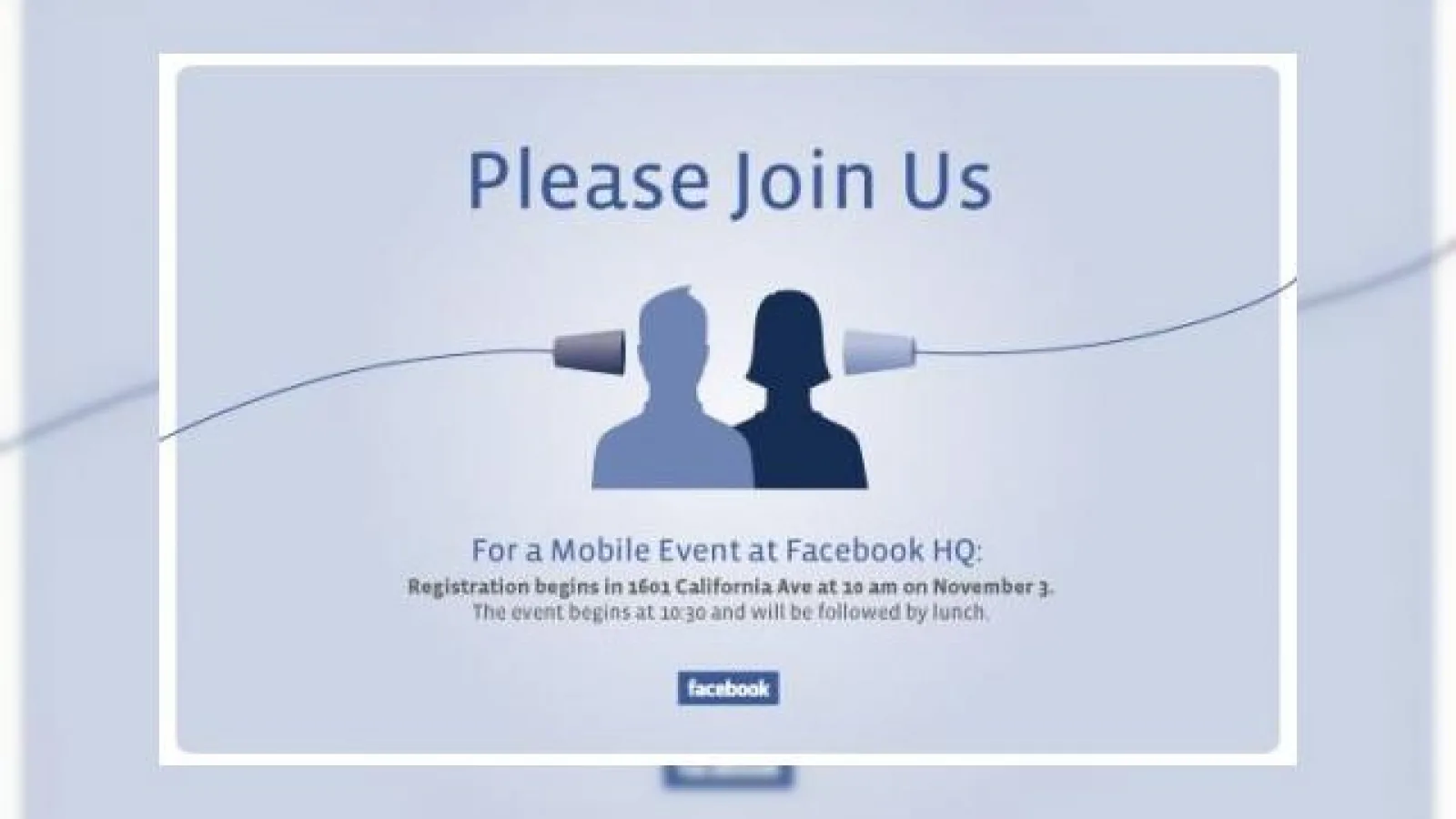 Facebook organizeaza un eveniment misterios pe 3 noiembrie; debutul lui Facebook Phone?