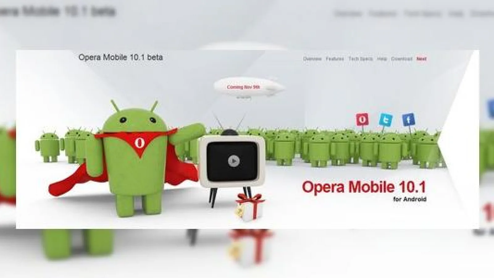 Opera Mobile 10.1 beta pentru Android, disponibil din data de 9 noiembrie!