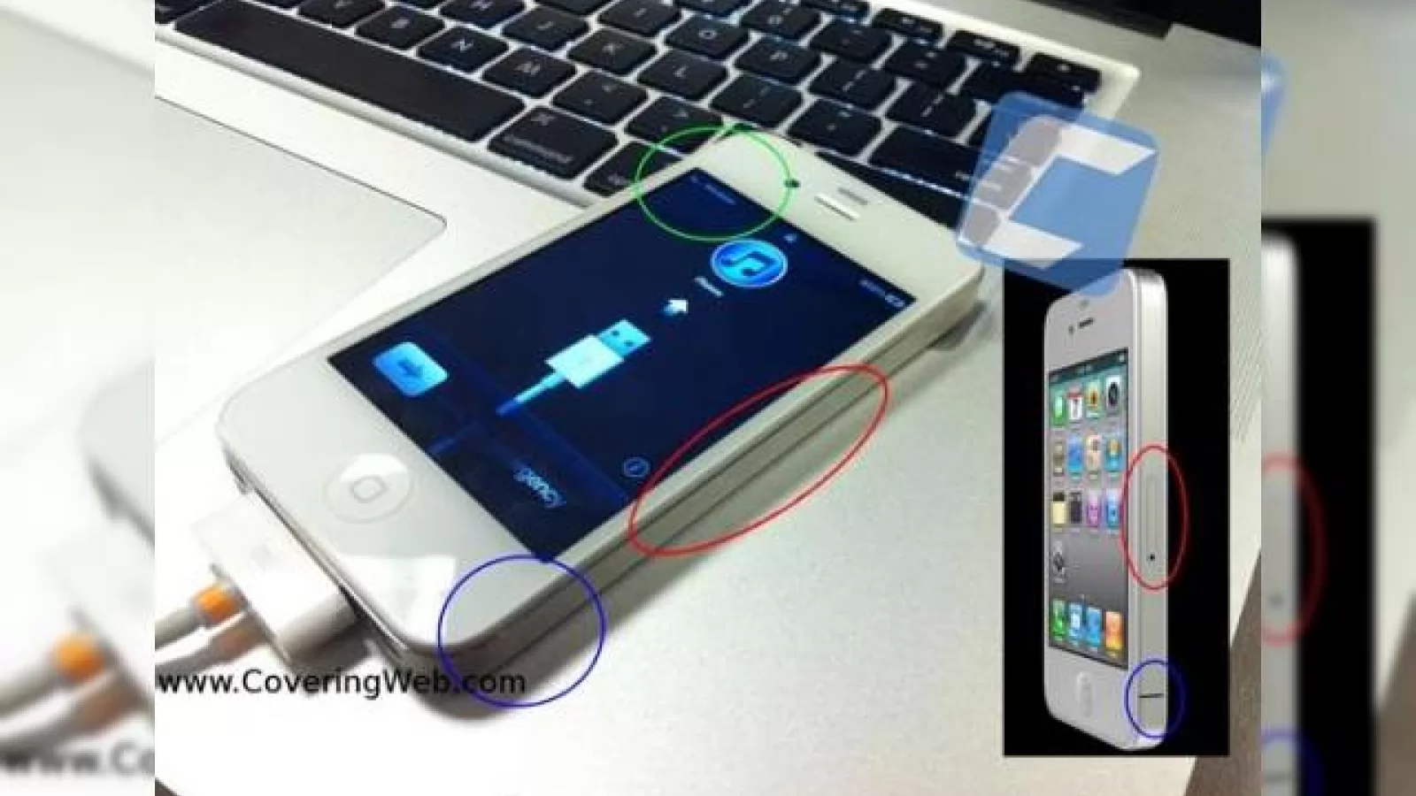 iPhone 4, fotografiat În varianta albă, destinată operatorului Verizon