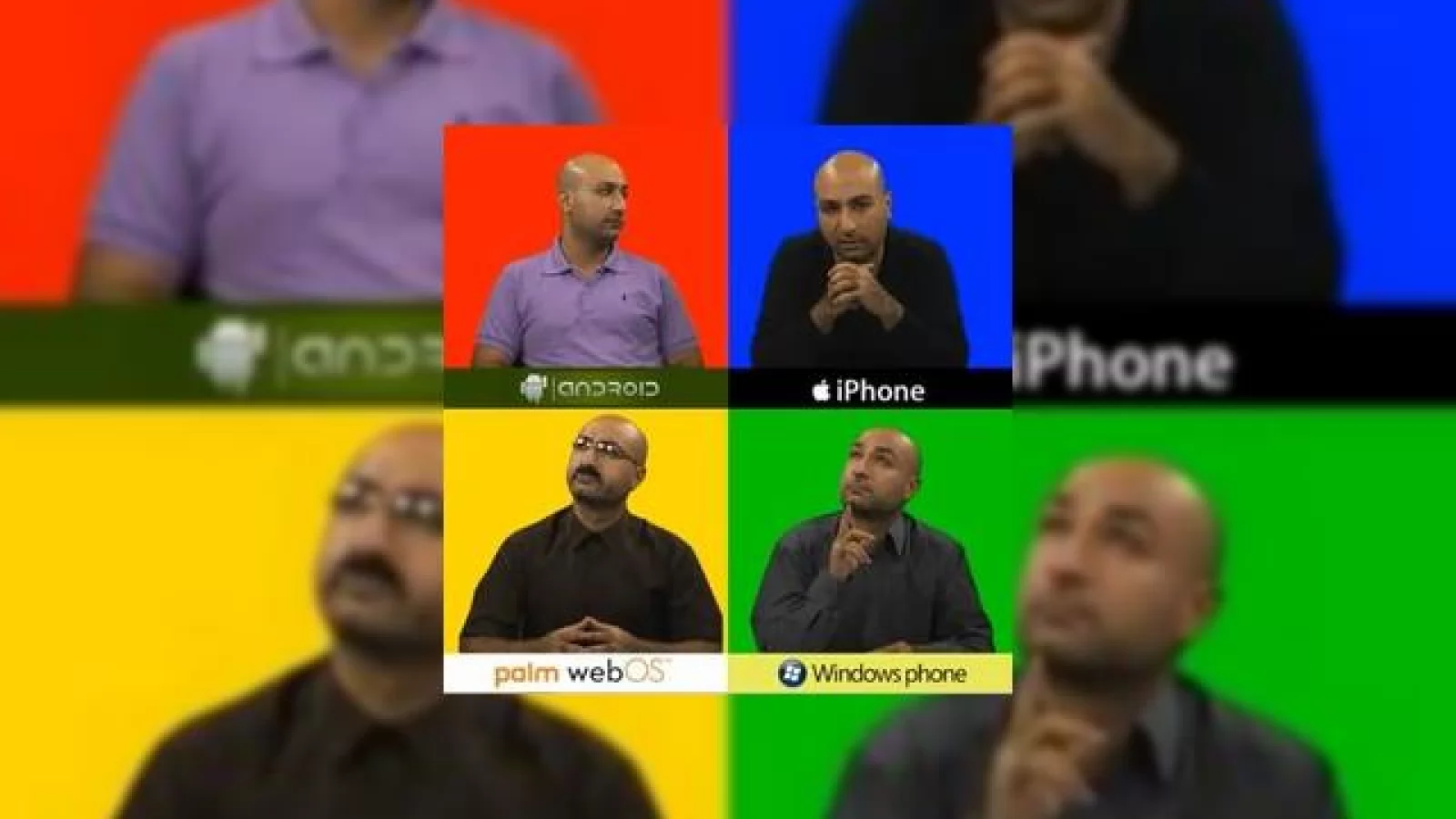 Parodie: iOS arogant, Android 2.2 nesigur, Windows Phone 7 calculat și Palm webOS făcut de râs (video)