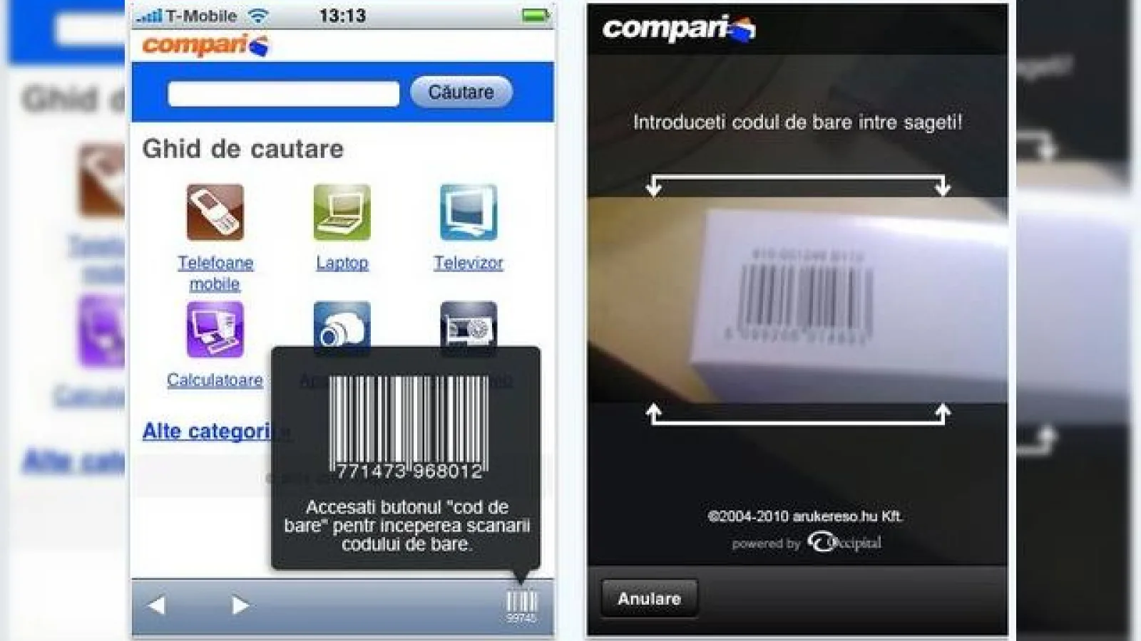 Test al aplicației compari.ro pe Apple iPhone (Video)