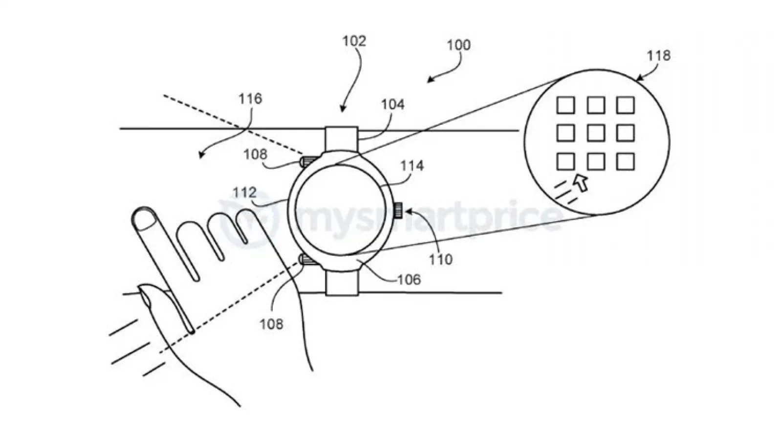 Google brevetează un ceas inteligent care folosește pielea de pe mână ca touchpad