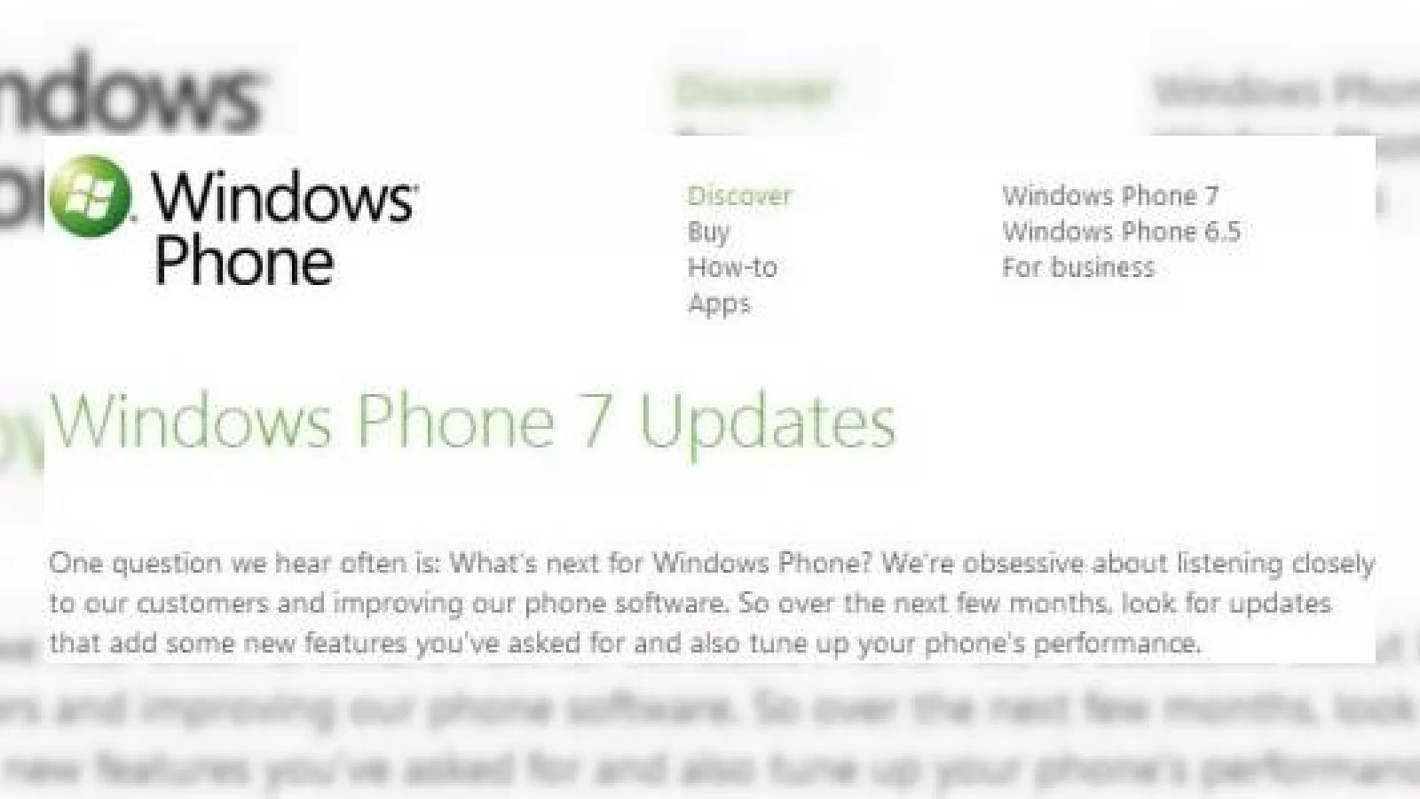 Actualizarea lui Windows Phone 7 sosește În curând; ce ne rezervă ea?