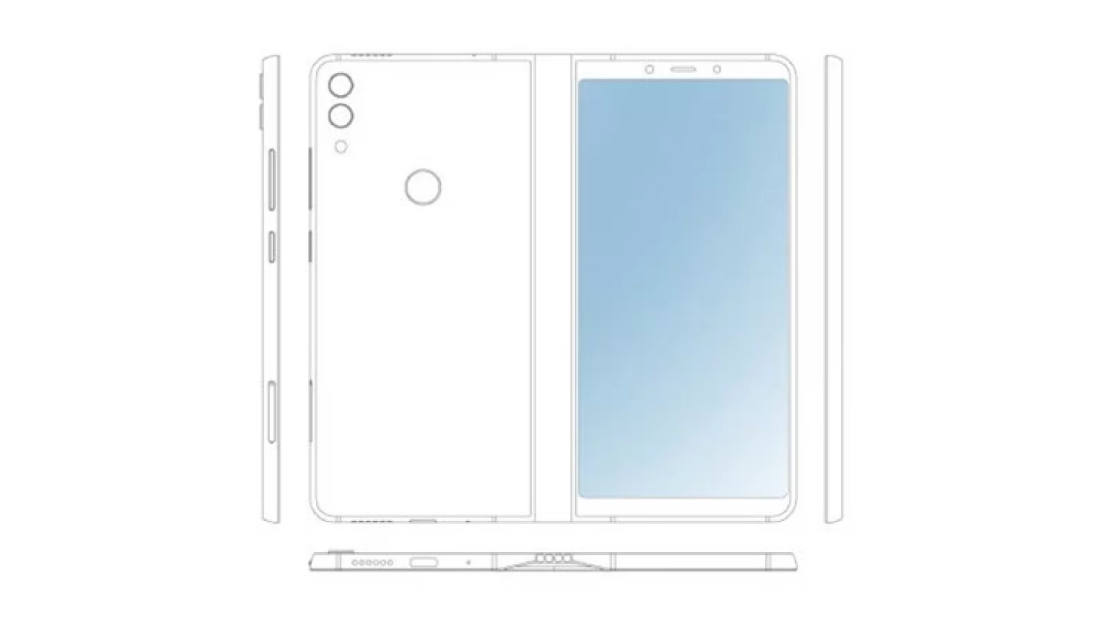 ZTE pregătește un smartphone pliabil similar lui Galaxy Fold și un alt device cu display dual; Vedem un brevet proaspăt