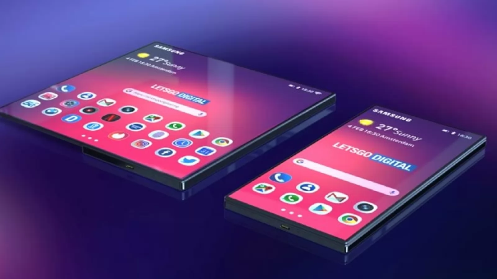 Samsung Galaxy F primeşte noi randări concept, în care arată ceva mai bine: telefonul pliabil e mai subţire, compact