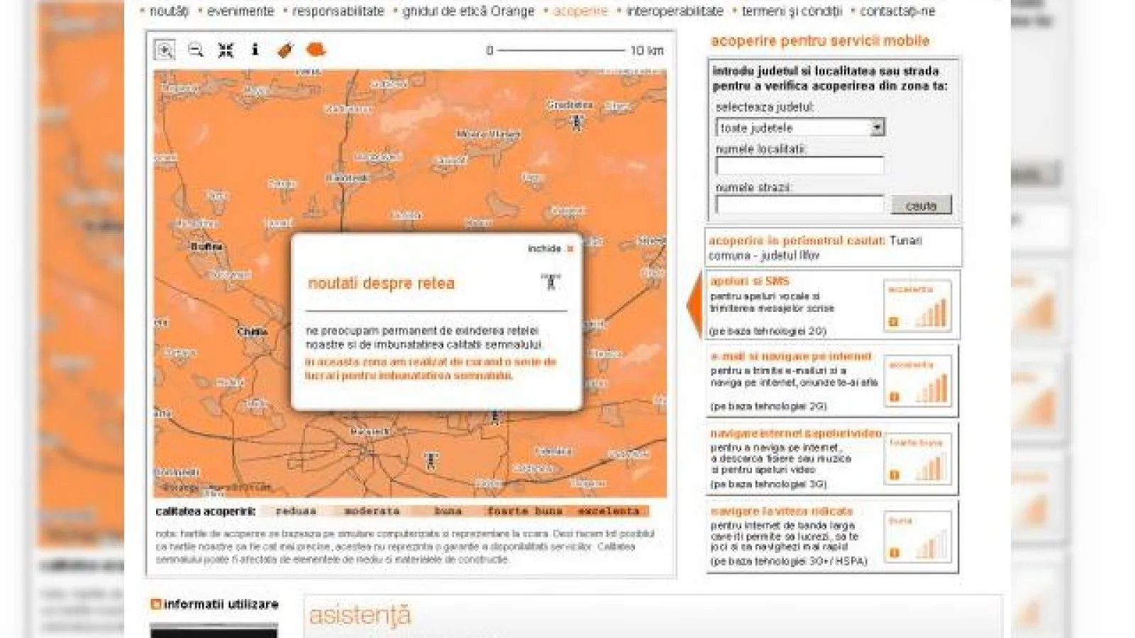 Orange Îți permite să verifici calitatea semnalului online