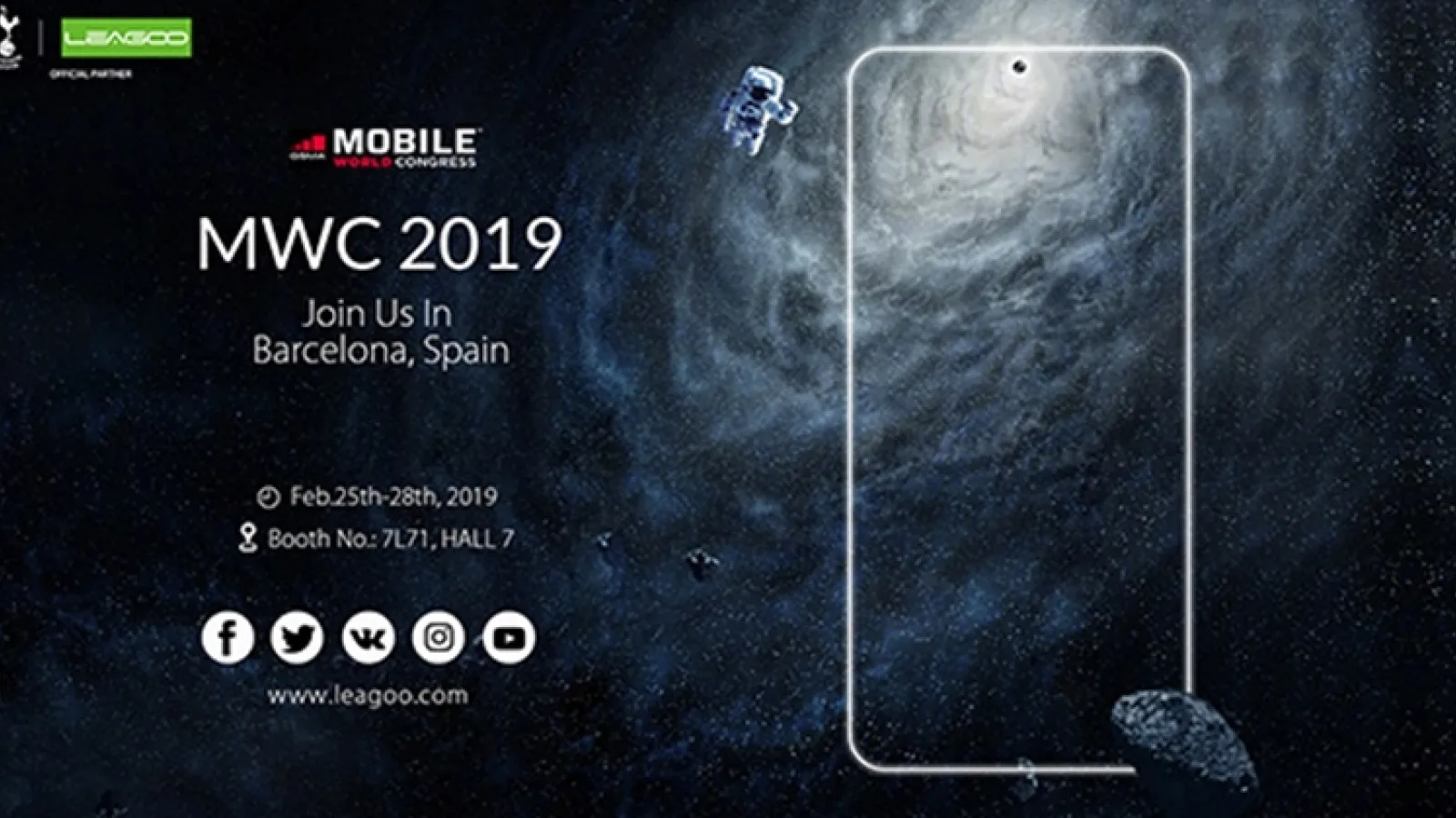 LEAGOO pregăteşte un smartphone nou pentru MWC 2019: ecran cu orificiu pentru camera selfie, procesor Helio P90