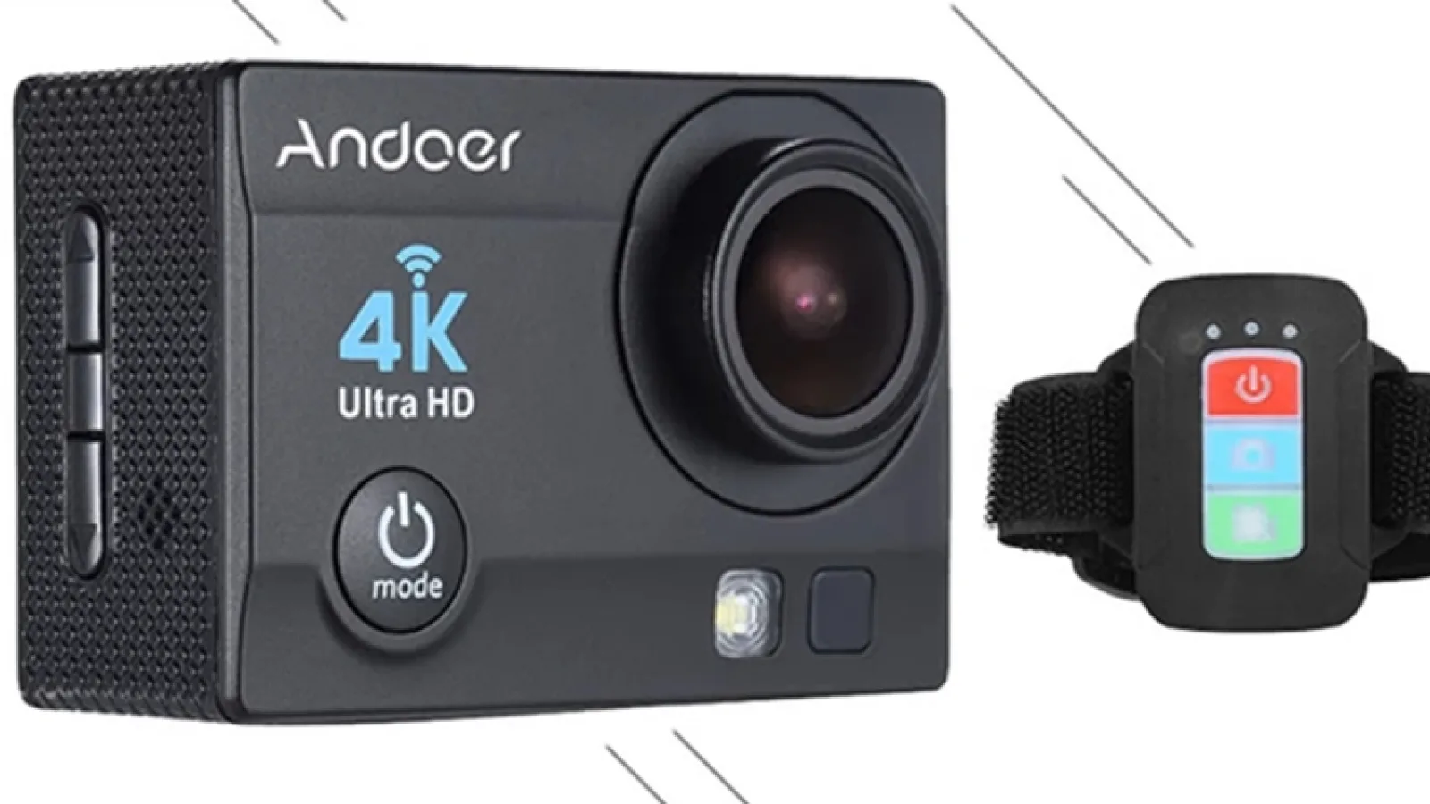 Camera video de acțiune Andoer Q3H-4 ce filmează 4K costă acum doar 36.56 eur pe Cafago.com