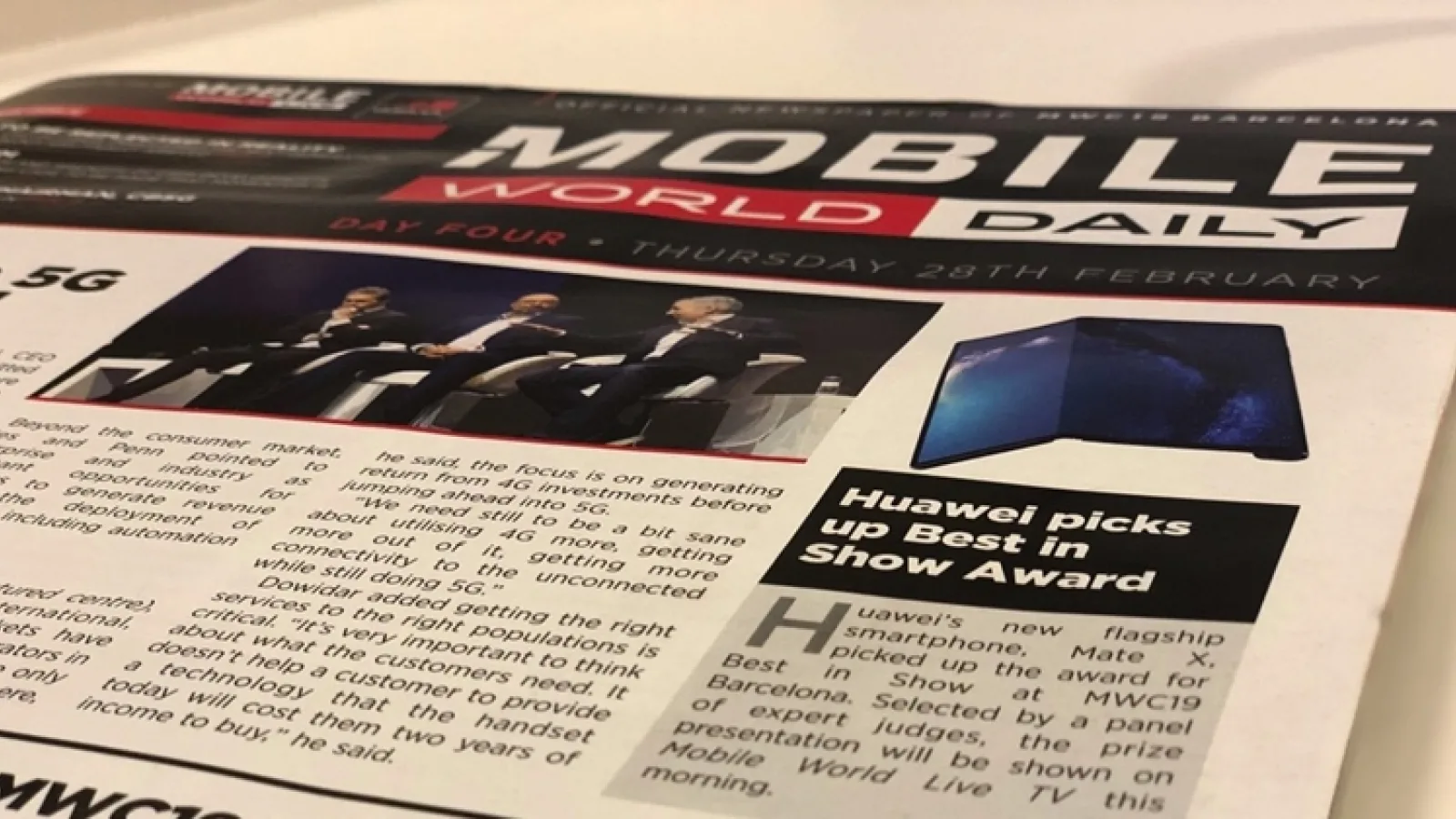 Huawei Mate X este premiat pentru "Cel mai bun produs prezentat la MWC 2019"; E apreciat şi în sondajele Mobilissimo