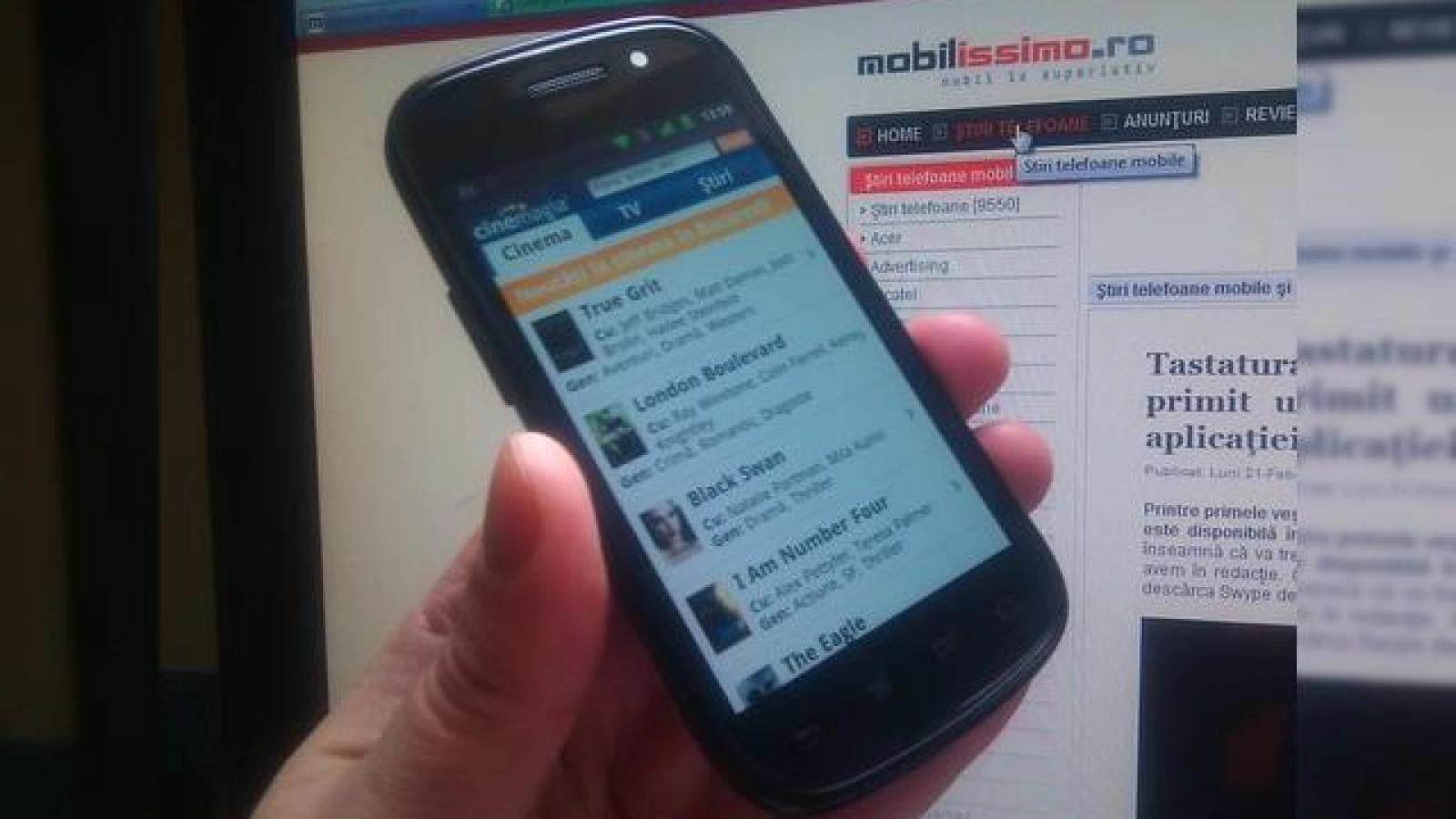 Recenzie Orange Film, Cinemagia și La Cinema, aplicații Android pe Samsung Nexus S (Video)
