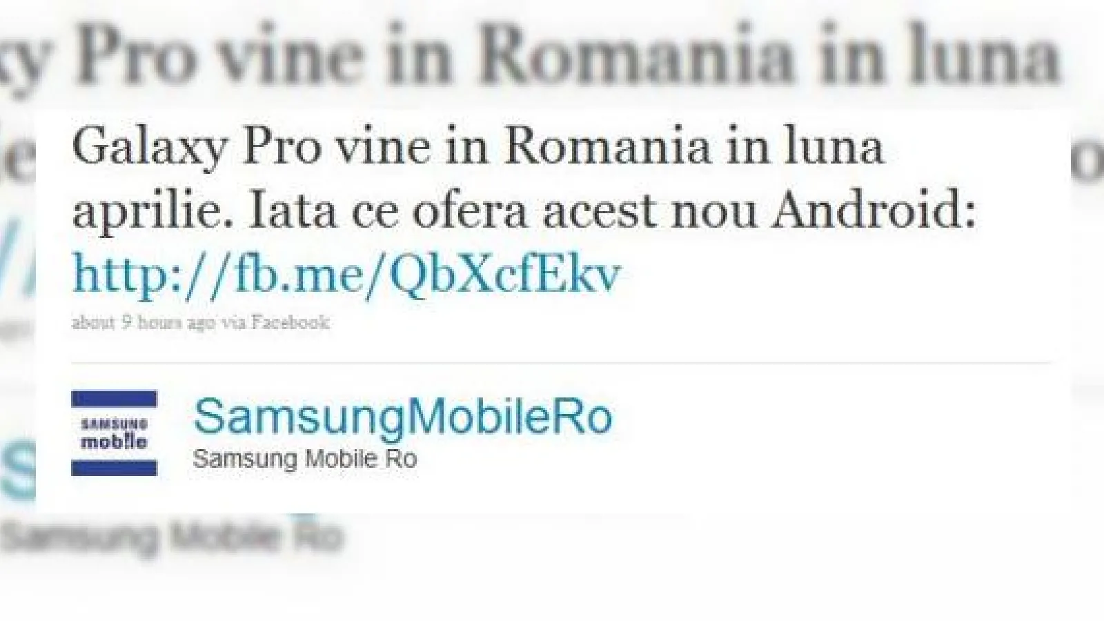 Samsung Galaxy Pro sosește În România În aprilie: tandem atractiv Android - tastatură QWERTY fizică