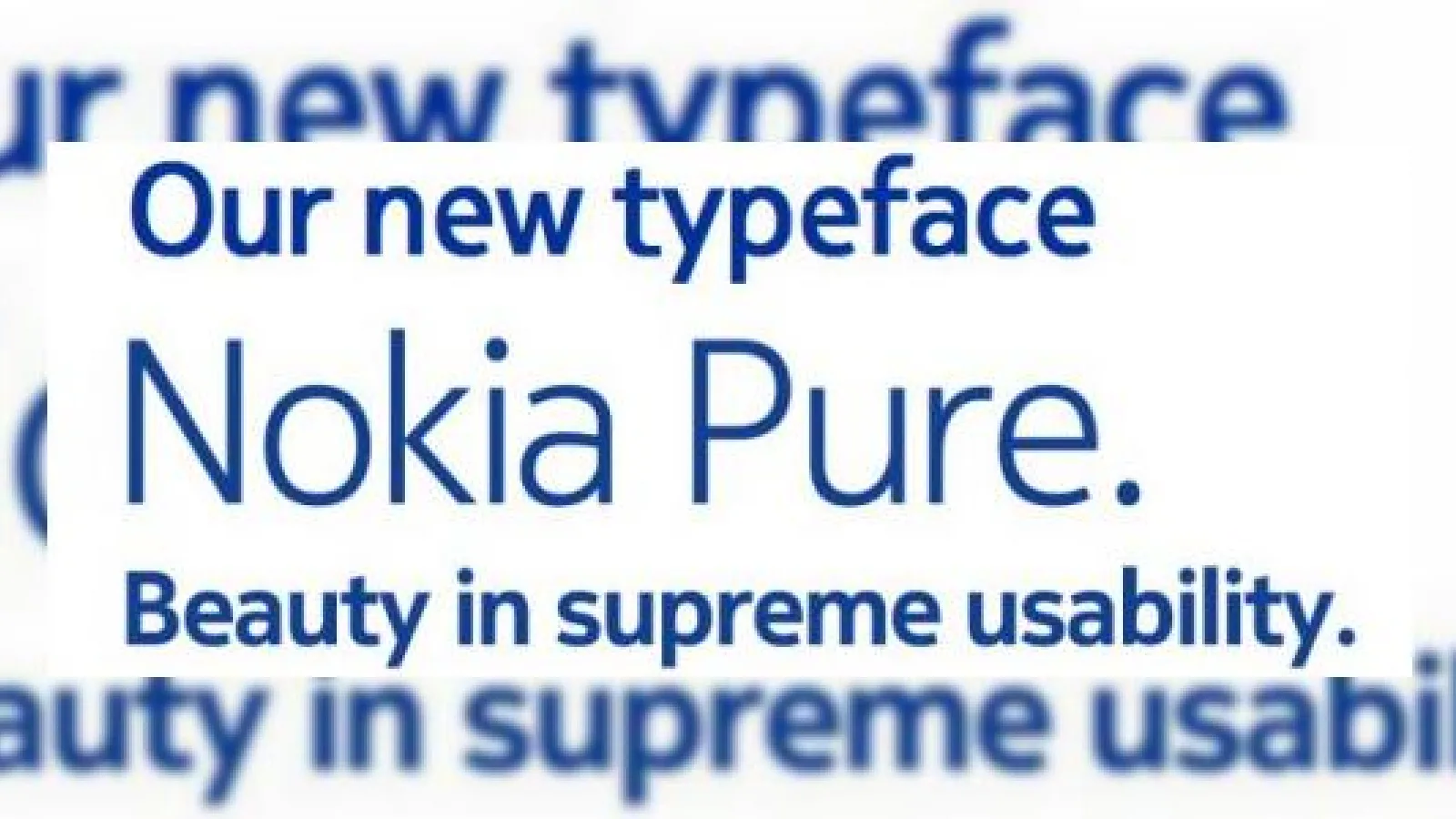 Nokia se rebranduieste; Prima etapă - schimbarea de font (Nokia Sans devine Nokia Pure)
