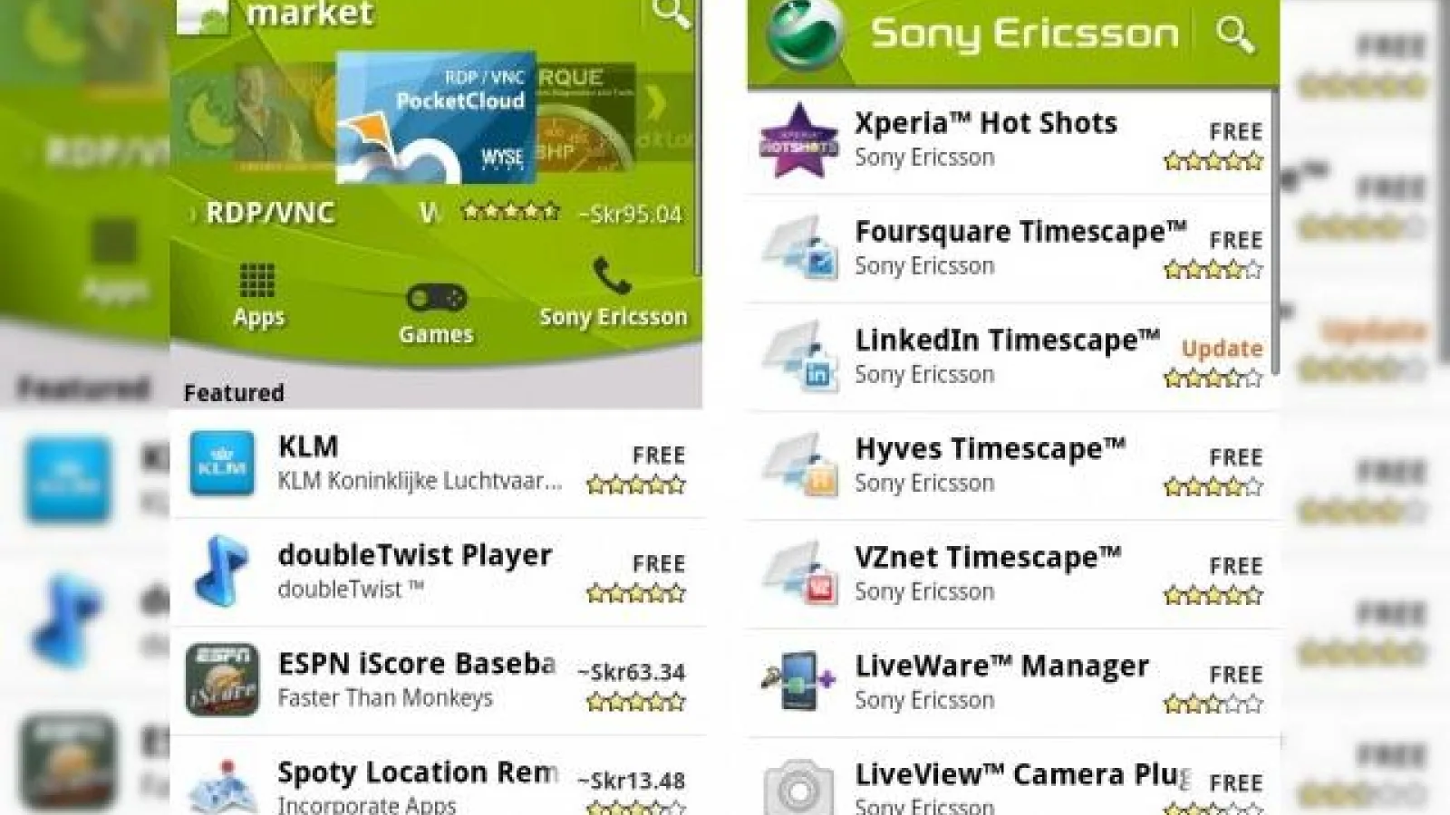 Sony Ericsson are acum propria secțiune de aplicații În Android Market