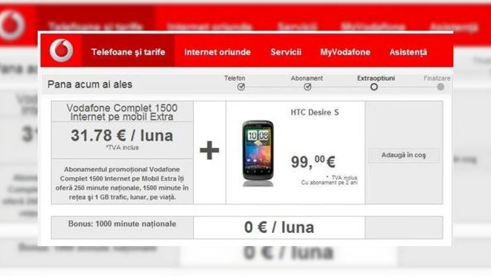 HTC Desire S intră În oferta Vodafone, la prețul prețul de 99 EUR; Noi reduceri de la Vodafone - terminalele ajung sub 100 de euro!
