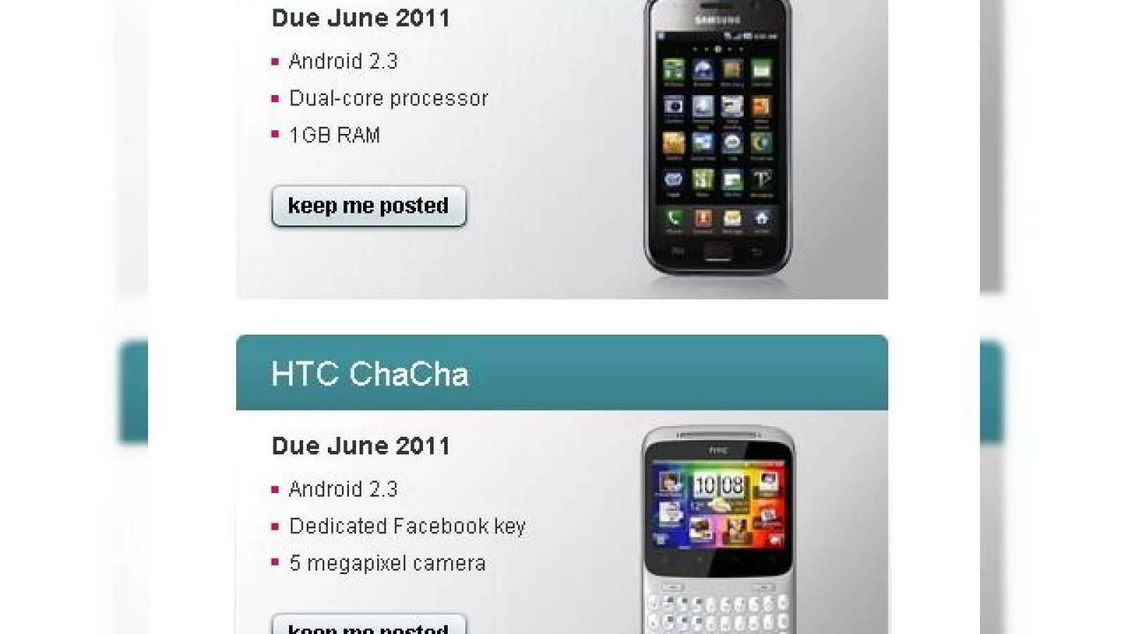Telefonul Facebook HTC ChaCha și alte câteva modele atractive Android, din vară În Europa
