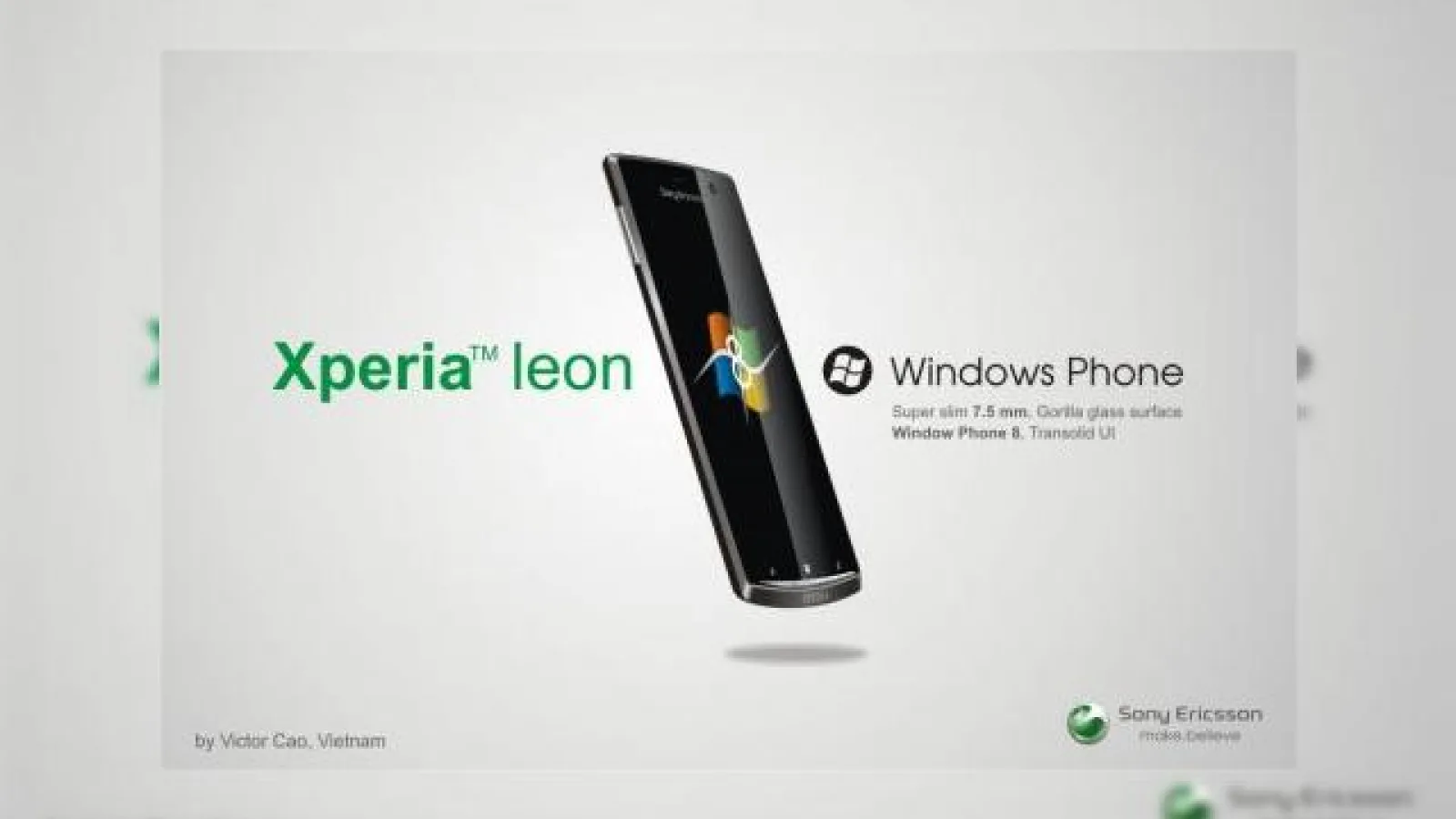 Windows Phone 8 pe un telefon Xperia? Doar concept deocamdată - Sony Ericsson Xperia Leon