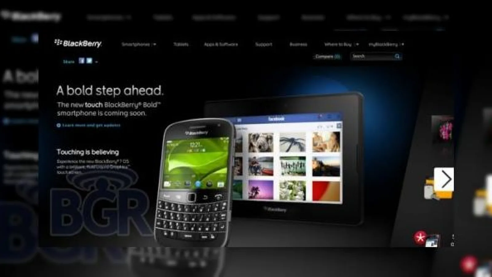 BlackBerry Bold Touch apare pe pagina oficială RIM Înainte de anunțul său oficial!
