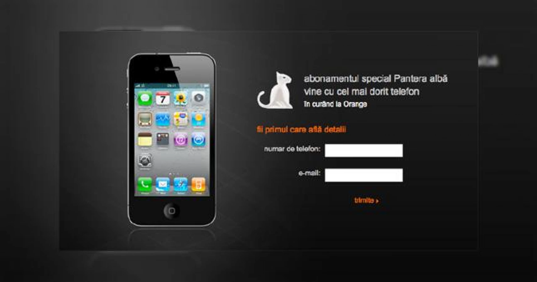 Orange aduce iPhone 4 alb În România, cu abonamentul Pantera Albă