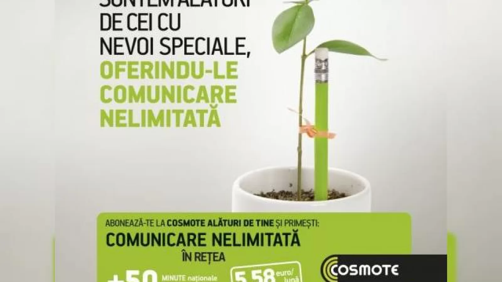 Plan tarifar Cosmote pentru persoane cu dizabilități - "Alături de tine", o inițiativă lăudabilă!