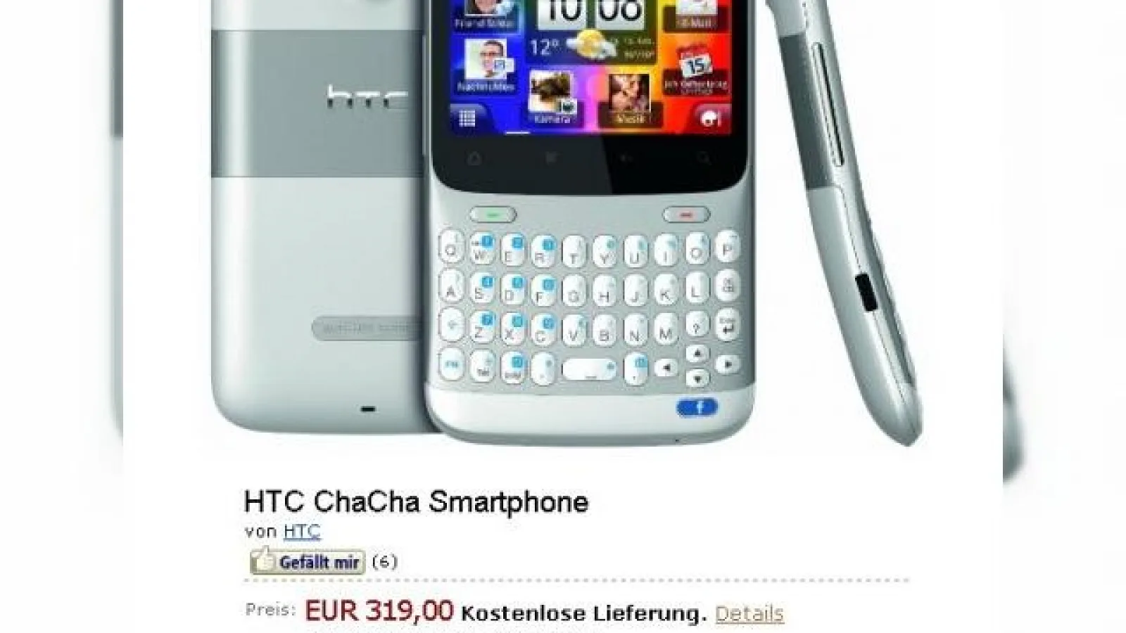 HTC ChaCha are acum si un preț: 319 euro... deocamdată doar În Germania