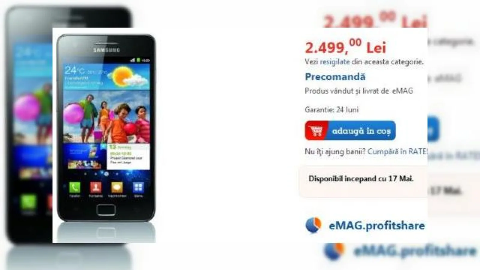 eMAG și noua ofertă de telefoane inteligente; Samsung Galaxy S II la super pret!