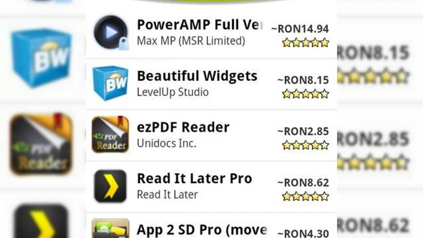 Aplicații plătite din Android Market acum disponibile și În România