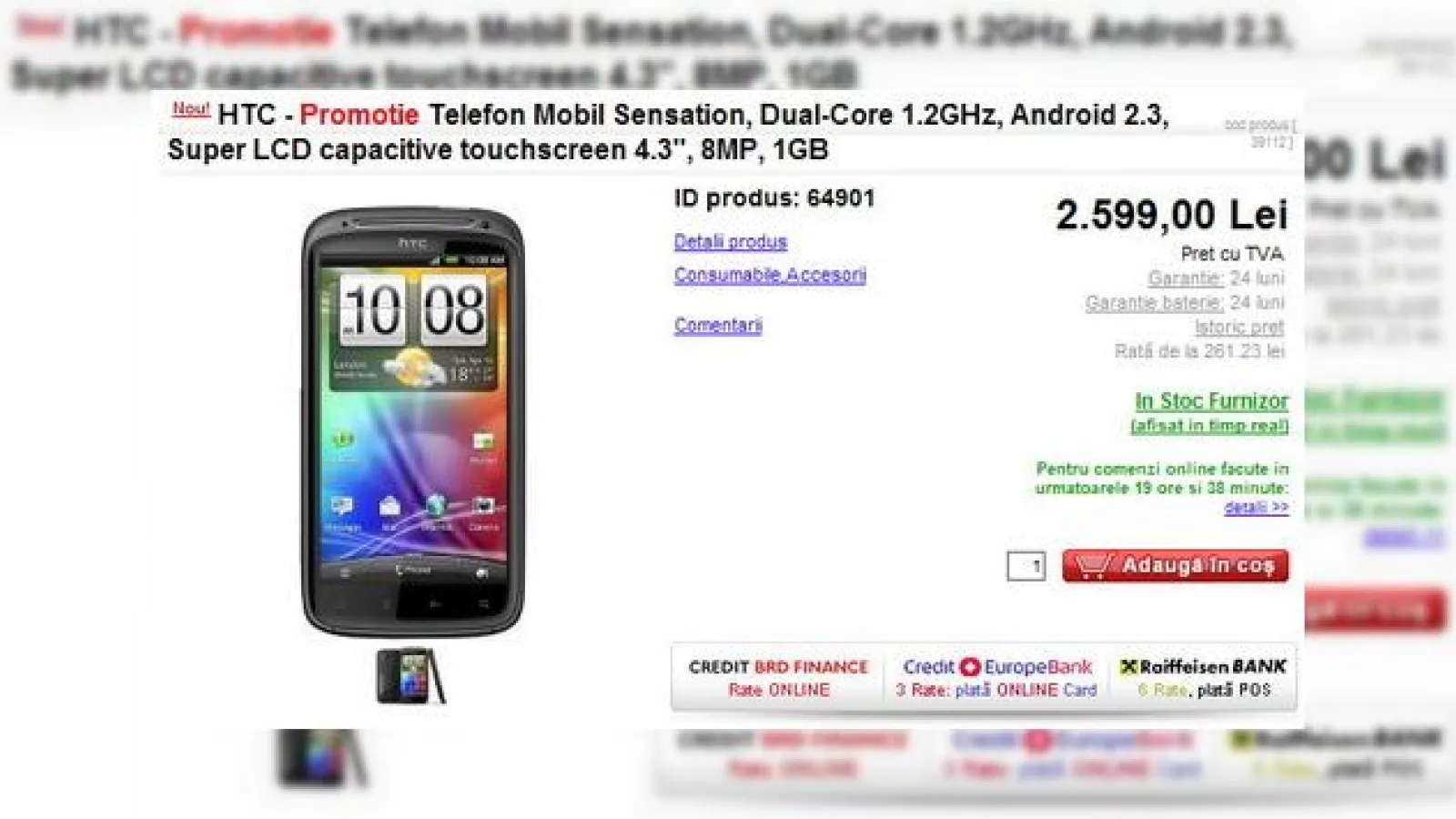HTC Sensation disponibil În România; dual core-ul vine la Mobilissimo Încă de la debut!