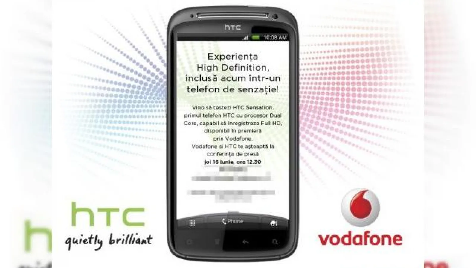 HTC Sensation debutează prin Vodafone România pe 16 iunie Într-un eveniment special