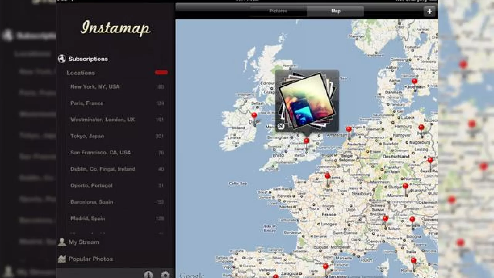 Instamap for iPad, o aplicația românească de fluxuri foto pe bază de tag/localizare