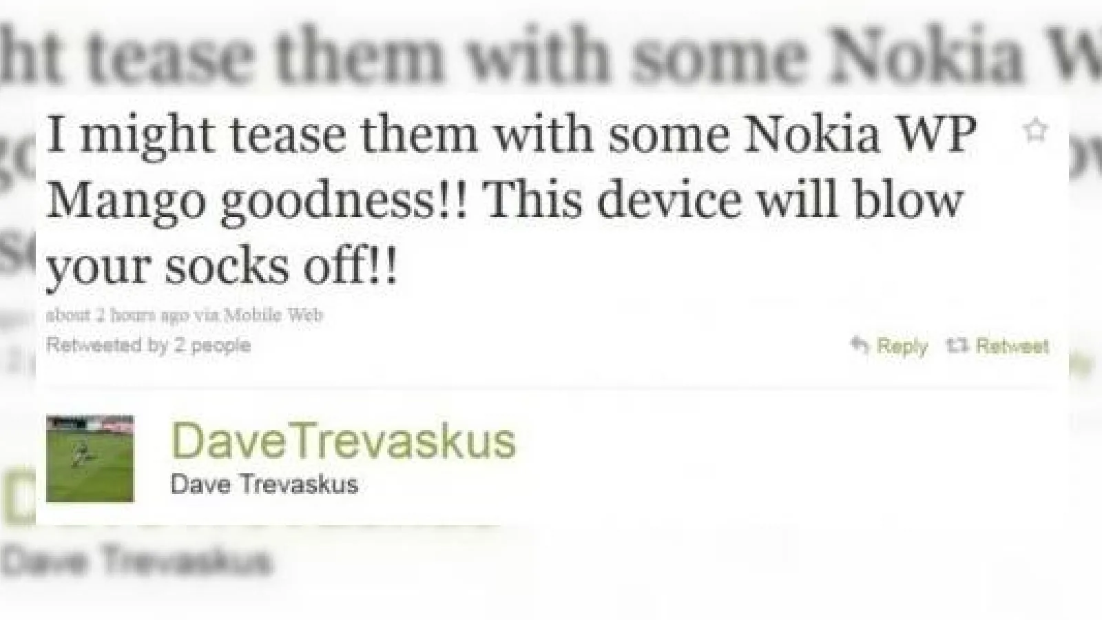 Nokia ne promite un smartphone Windows Phone Mango care "ne va da pe spate"... poate chiar săptămâna viitoare!