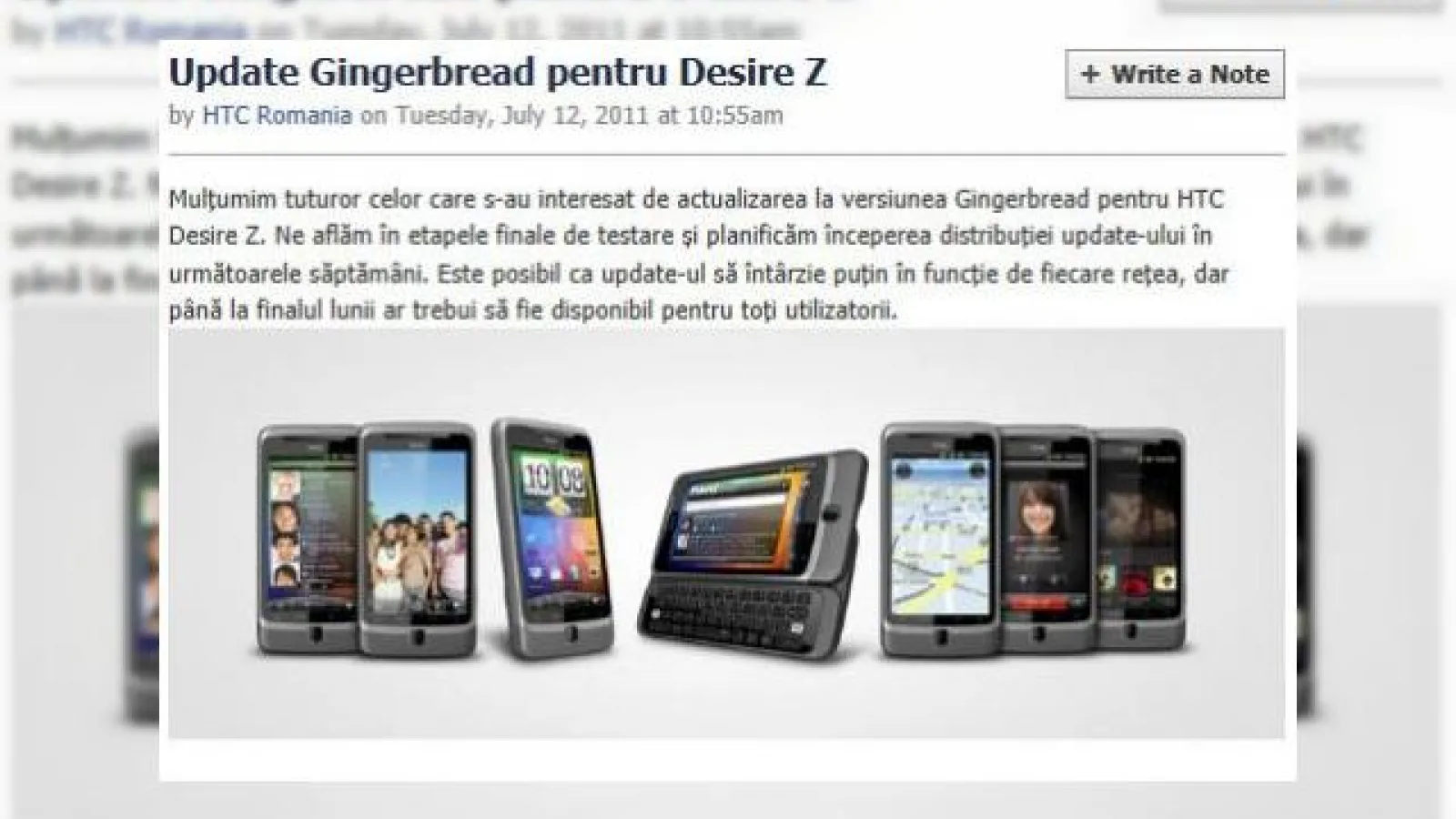 HTC Desire Z gata de actualizarea la Gingerbread!