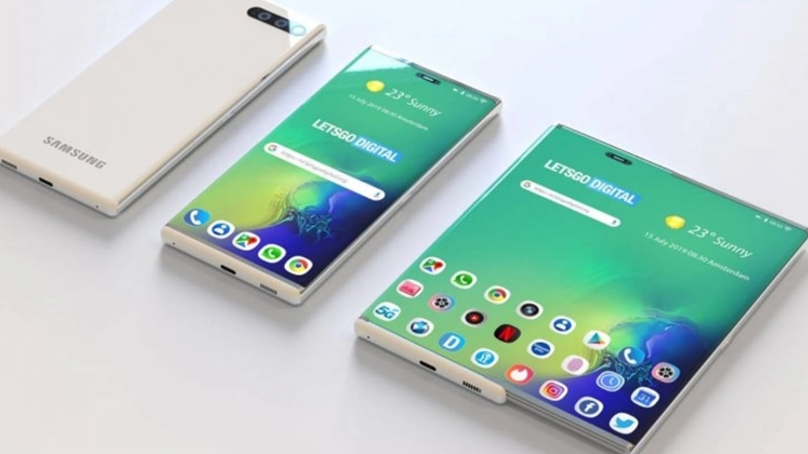 Samsung Galaxy S11 ar putea avea o versiune Max cu ecran extensibil, conform unui nou brevet; Apar și randări