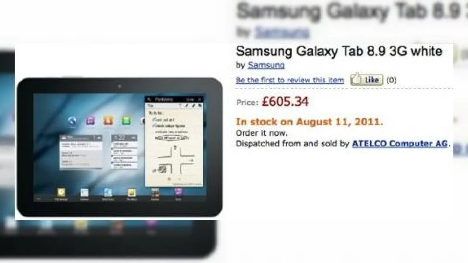 Samsung Galaxy Tab 8.9 Își face debutul internațional din 11 august
