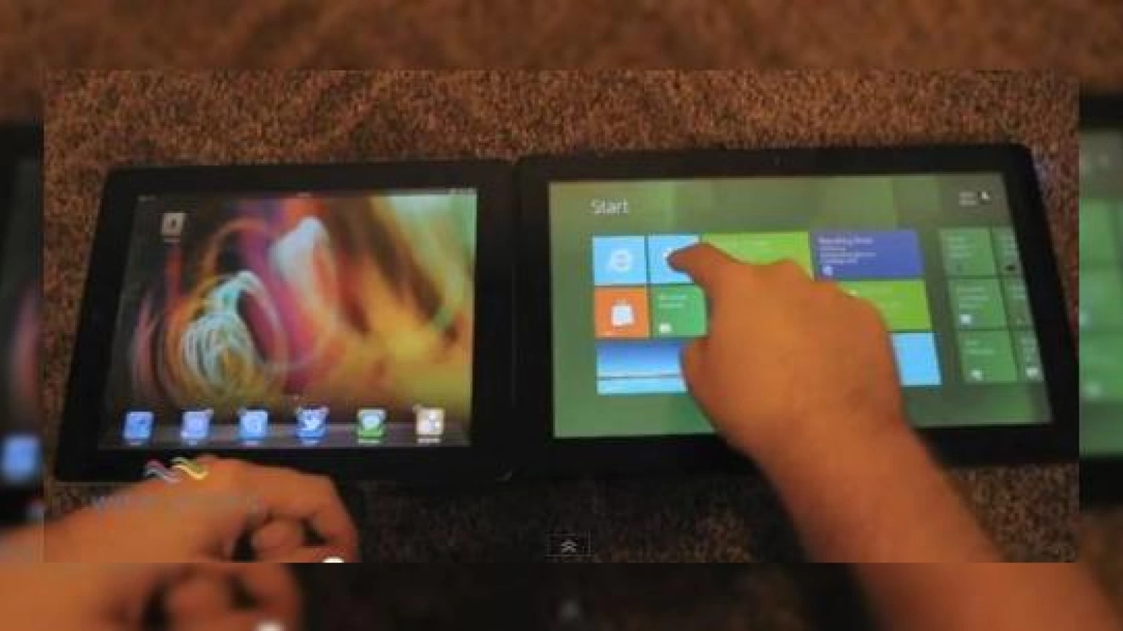 iOS 5 (iPad 2) versus Windows 8 (Video)