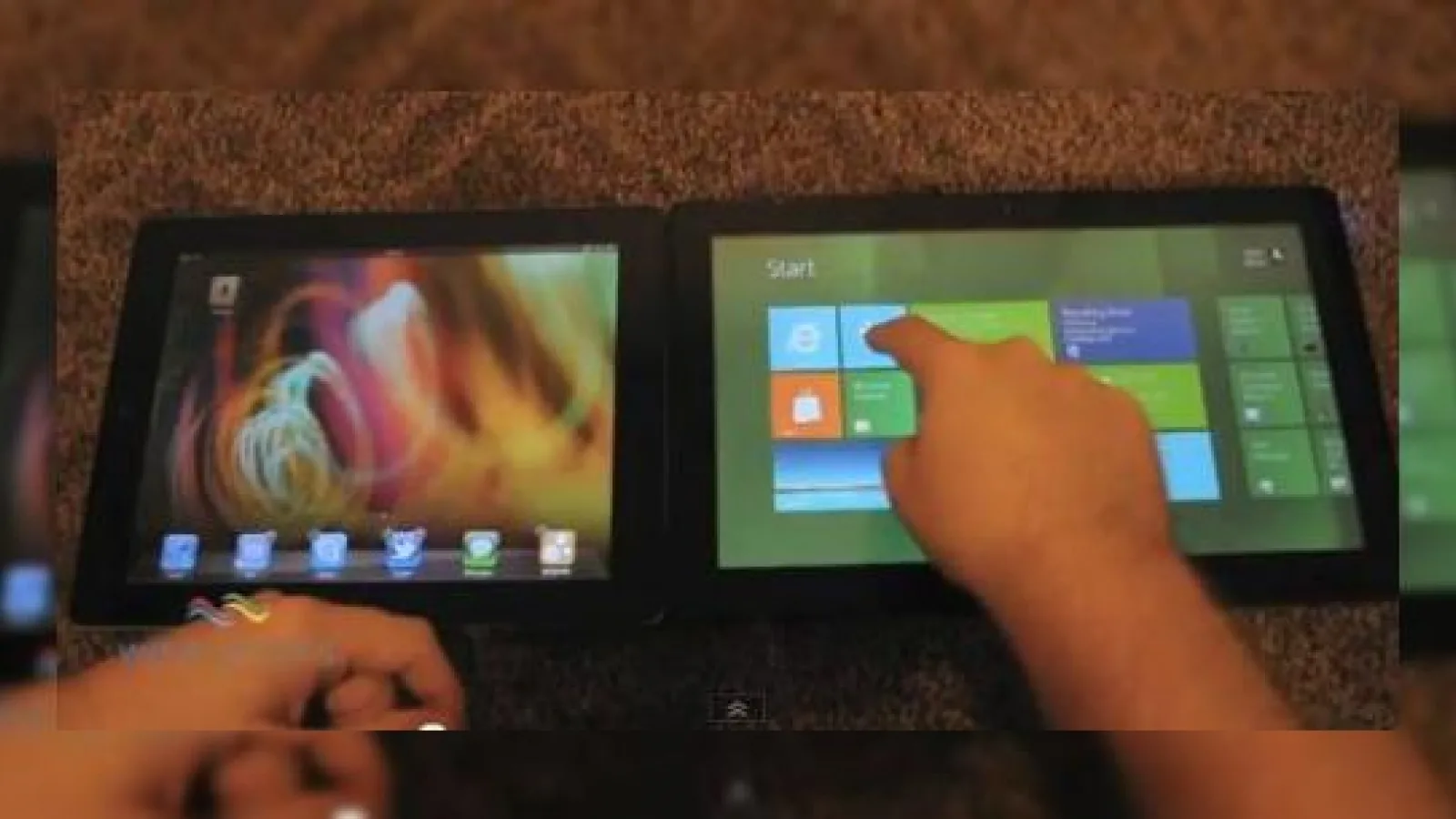 iOS 5 (iPad 2) versus Windows 8 (Video)