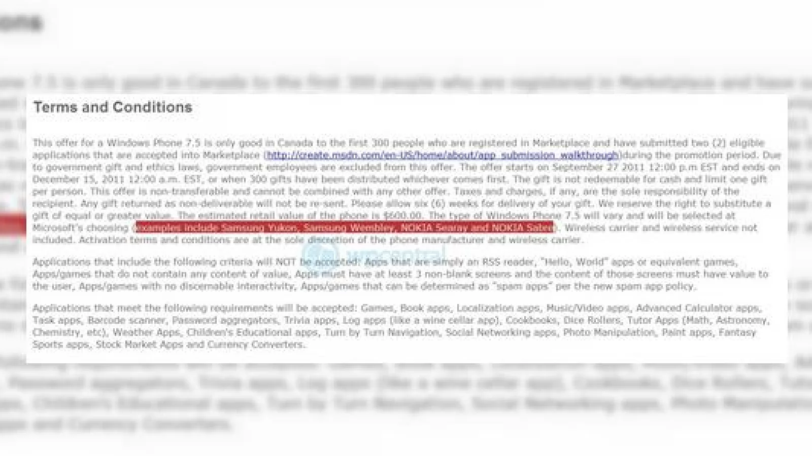 Nokia Sabre și Nokia Searay, confirmate din greșeală de Microsoft Canada, ambele cu Windows Phone Mango